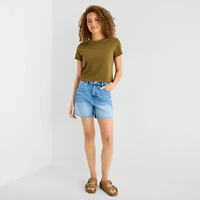 a.n.a Womens Crew Neck Short Sleeve T-Shirt