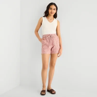 a.n.a Womens High Rise 5" Pull-On Short