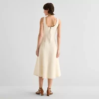 a.n.a Womens Sleeveless Midi Fit + Flare Dress