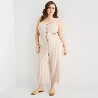 a.n.a Womens Plus Square Neck Sleeveless Vest