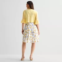Perceptions Womens Floral Jacket Dress