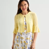 Perceptions Womens Floral Jacket Dress