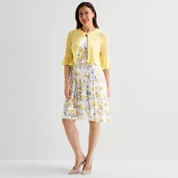 Perceptions Womens Floral Jacket Dress