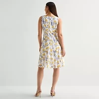 Perceptions Womens Floral Jacket Dress