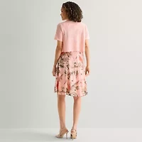 Perceptions Womens Floral Jacket Dress