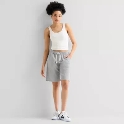 Arizona Womens Mid Rise Juniors Active Pull-On Short