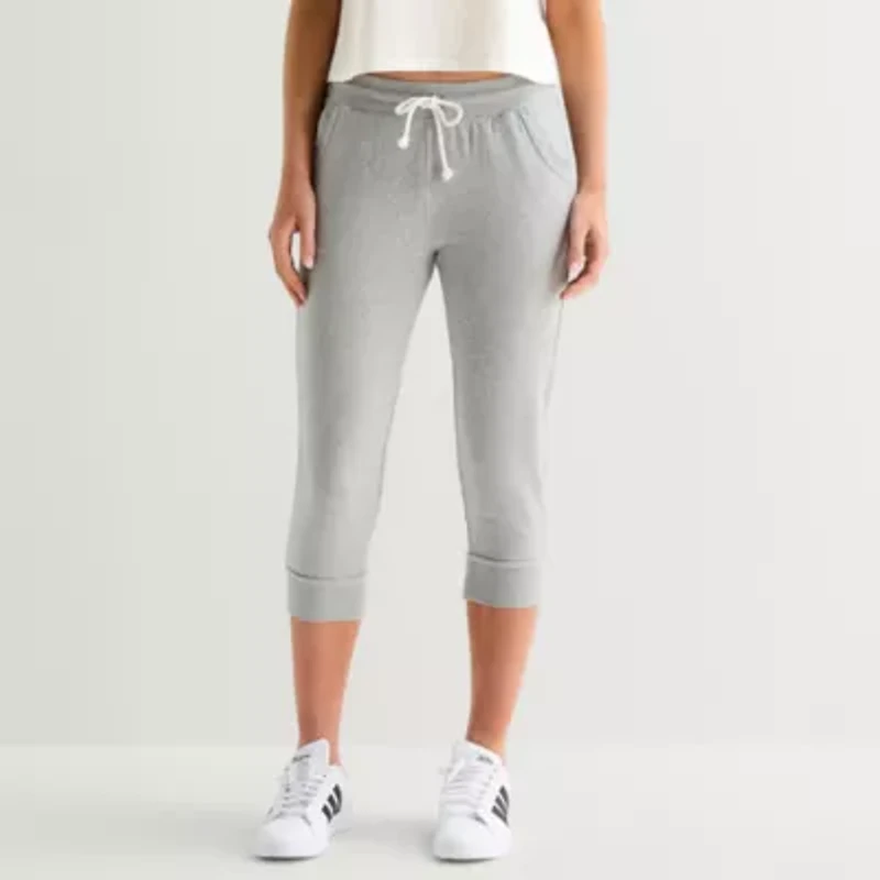 Arizona Womens Juniors Mid Rise Workout Capris