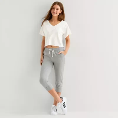 Arizona Womens Juniors Mid Rise Workout Capris