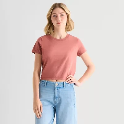 a.n.a Womens Crew Neck Short Sleeve T-Shirt