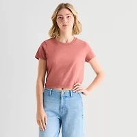 a.n.a Womens Crew Neck Short Sleeve T-Shirt