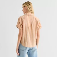 a.n.a Womens Short Sleeve Blouse