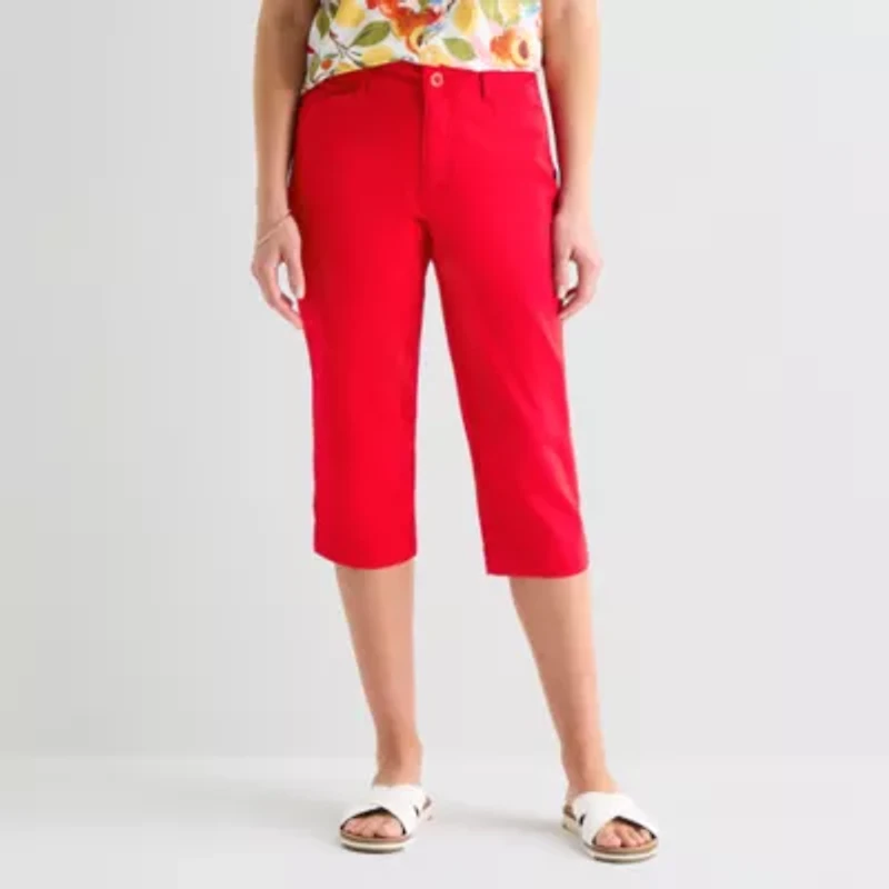 St. John's Bay Womens Mid Rise Capri Pant