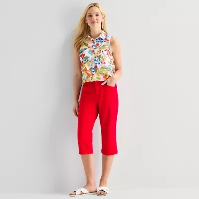 St. John's Bay Womens Mid Rise Capri Pant