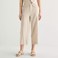 a.n.a Womens Wide Leg High Rise Cropped Pant