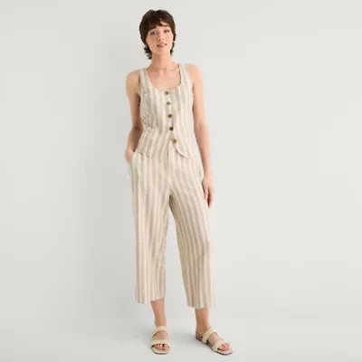 a.n.a Womens Wide Leg High Rise Cropped Pant