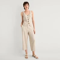 a.n.a Womens Wide Leg High Rise Cropped Pant