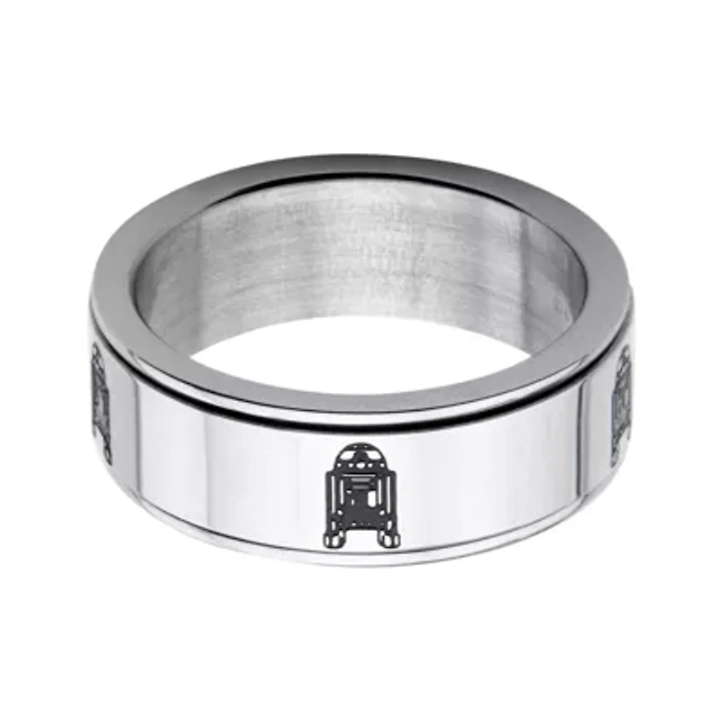 Star Wars® Stainless Steel R2D2 Spinner Ring