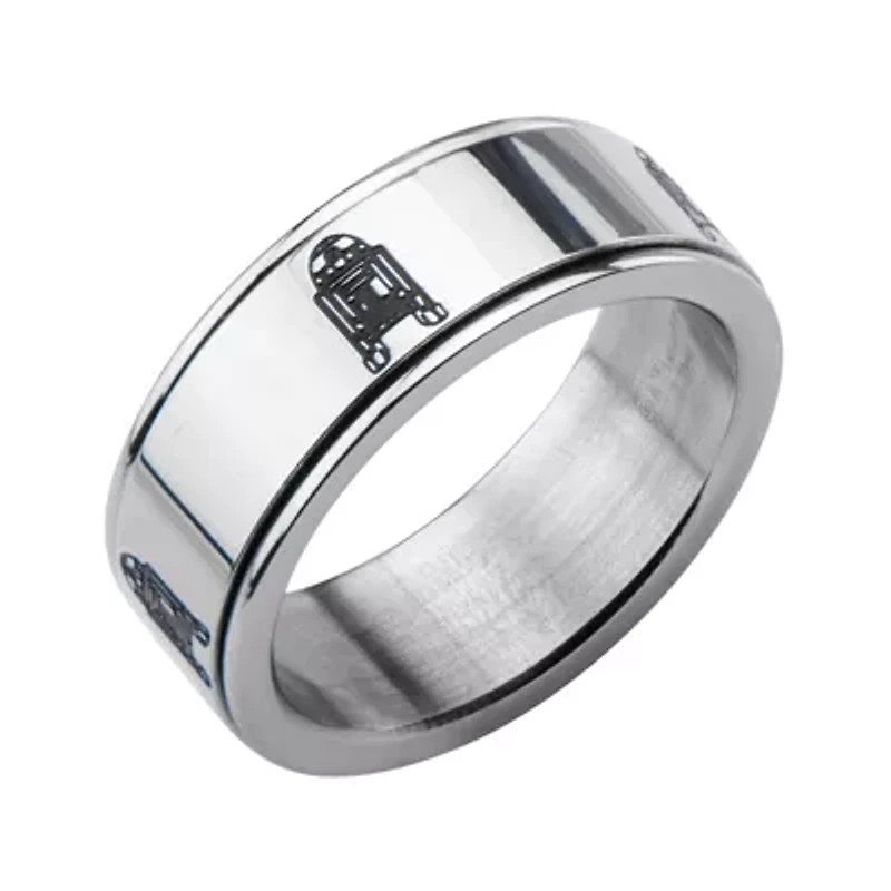 Star Wars® Stainless Steel R2D2 Spinner Ring