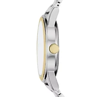 Geneva Mens Silver Tone Bracelet Watch Fmdjm613