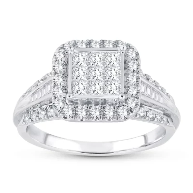 Womens / CT. T.W. Natural White Diamond 10K Gold Cushion Engagement Ring