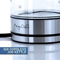 MegaChef 1.7 Quart Glass & Stainless Steel Electric Kettle