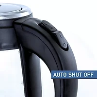 MegaChef 1.7 Quart Glass & Stainless Steel Electric Kettle