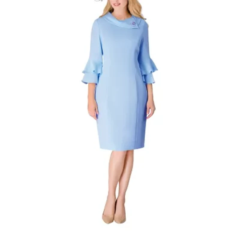 Giovanna Signature 3/4 Sleeve Shift Dress - Plus