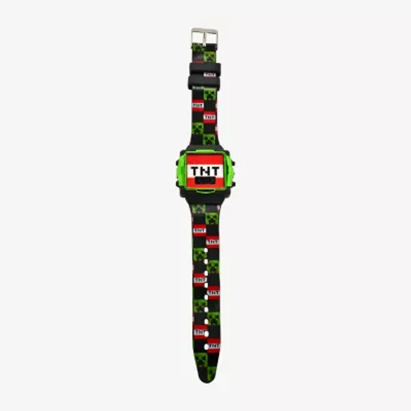 Minecraft Boys Digital Multicolor Strap Watch Min4068jc