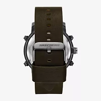 Skechers Mens Chronograph Brown Leather Strap Watch Sr5159