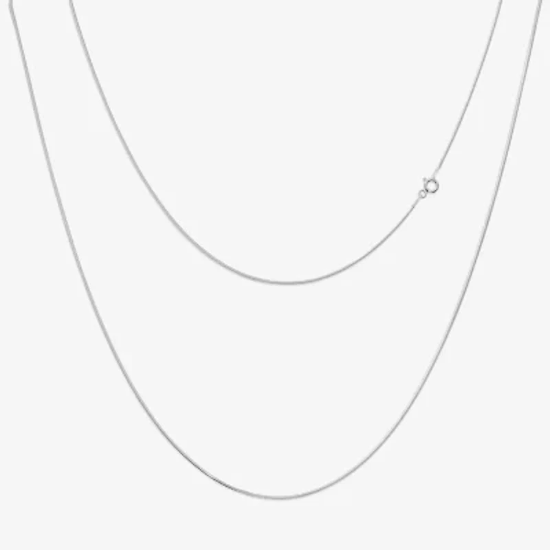 Silver Reflections Pure Over Brass 18-24" Snake Chain Necklace