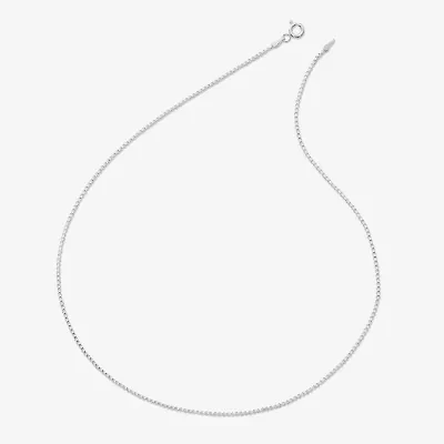 Silver Reflections Pure Silver Over Brass 24-30" Box Chain Necklace