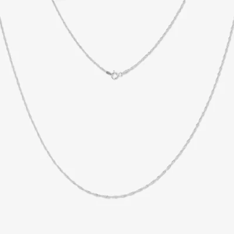 Silver Reflections Womens Pure Silver Over Brass Inch Singapore Chain Necklace