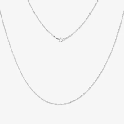 Silver Reflections Womens Pure Silver Over Brass Inch Singapore Chain Necklace