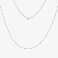 Silver Reflections Womens Pure Silver Over Brass Inch Singapore Chain Necklace