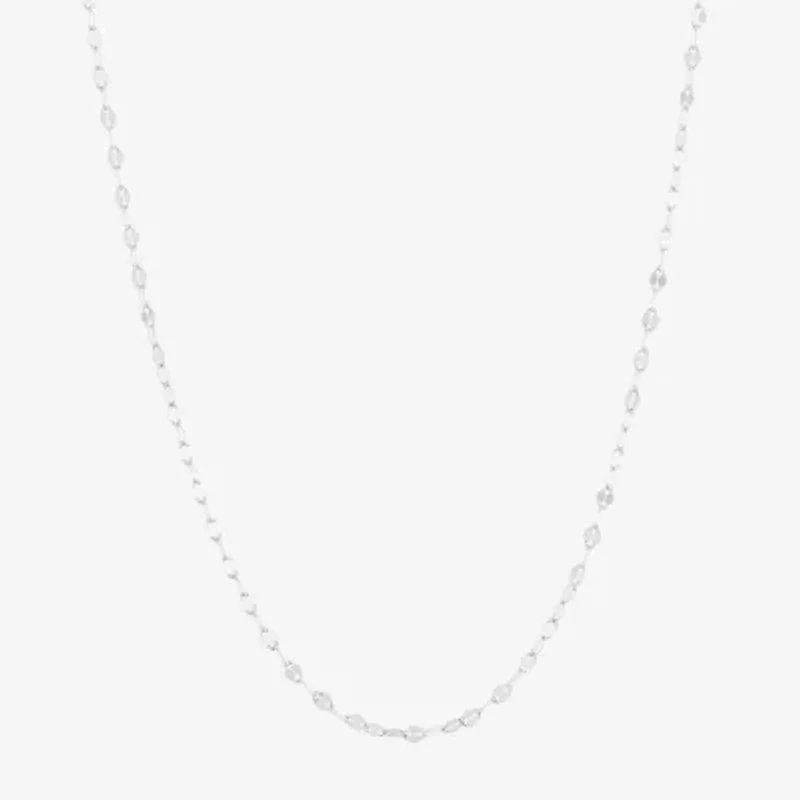 Silver Treasures Made Italy Sterling 16-20" Mirror Chain Necklace