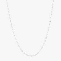 Silver Treasures Made Italy Sterling 16-20" Mirror Chain Necklace