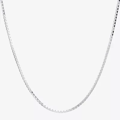 Silver Treasures Made In Italy Sterling Silver 16-30" Box Chain Necklace