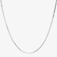 Silver Treasures Made In Italy Sterling Silver 16-30" Box Chain Necklace