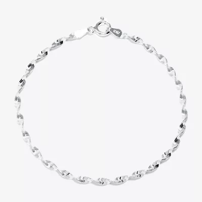 Silver Treasures Sterling Silver Chain Bracelet