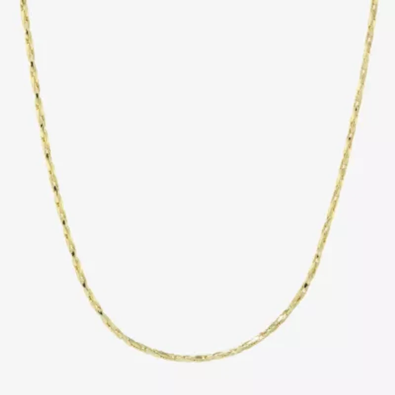 Silver Reflections 24K Gold Over Brass 18-30" Chain Necklace