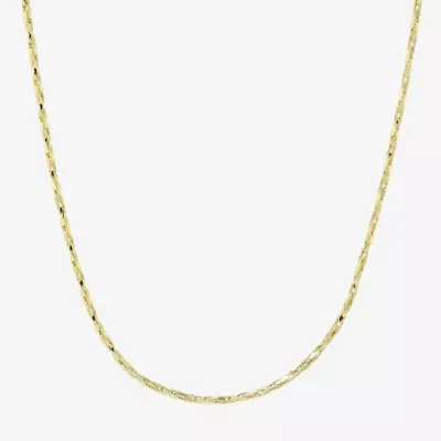 Silver Reflections 24K Gold Over Brass 18-30" Chain Necklace