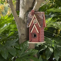 Glitzhome 12in Distressed Wood Bird House
