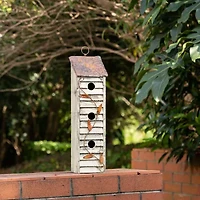 Glitzhome 18in Distressed Solid Wood Bird House
