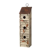 Glitzhome 18in Distressed Solid Wood Bird House