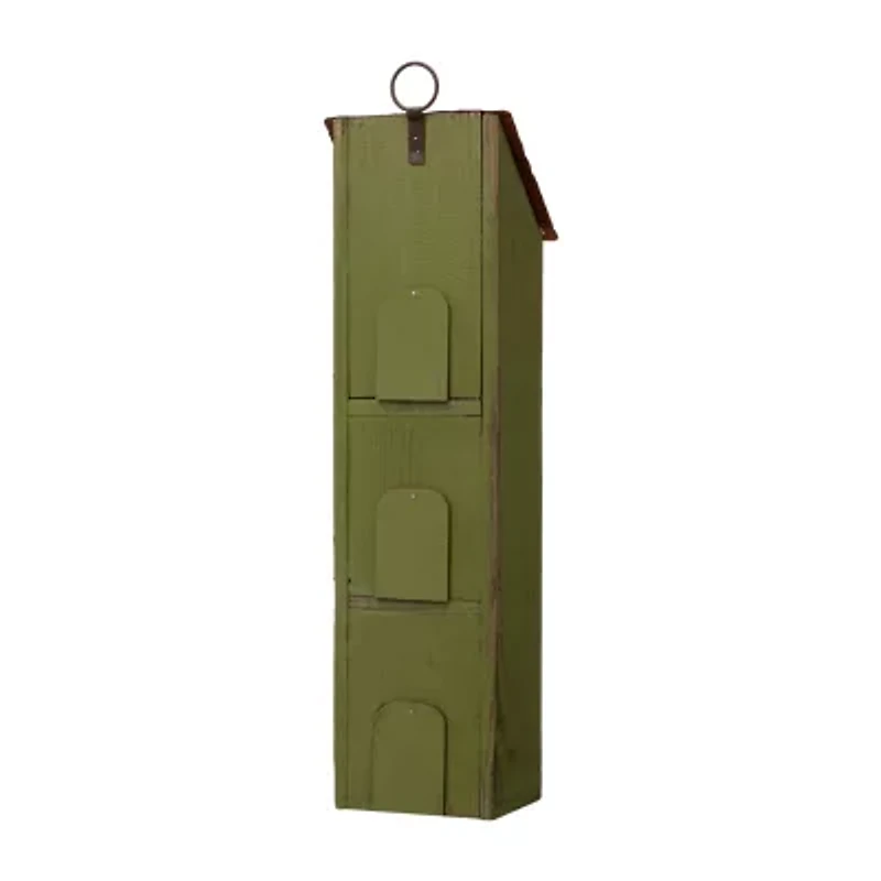 Glitzhome 18in Distressed Solid Wood Bird House