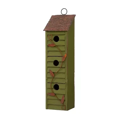 Glitzhome 18in Distressed Solid Wood Bird House