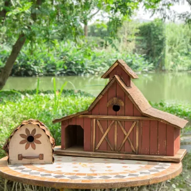 Glitzhome 20.75in Extra-Large Barn Bird House