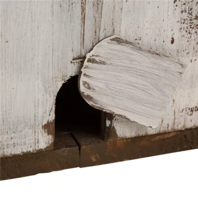 Glitzhome 23.5in Extra Large Wood White Bird House