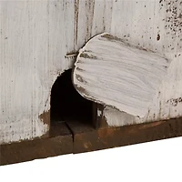Glitzhome 23.5in Extra Large Wood White Bird House
