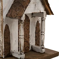 Glitzhome 23.5in Extra Large Wood White Bird House